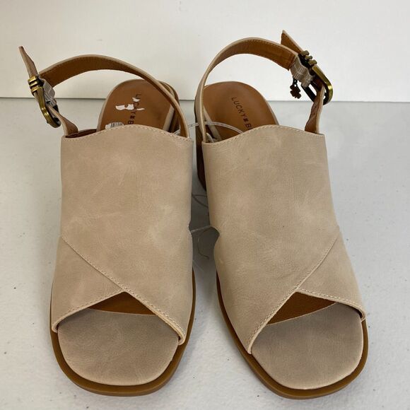 Lucky Brand Women's Tesyna Taupe Heels Sandals Size 7.5M‎ - Picture 2 of 9